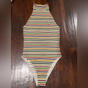 Urban Outfitters Out From Under Striped Bodysuit Size Medium‎